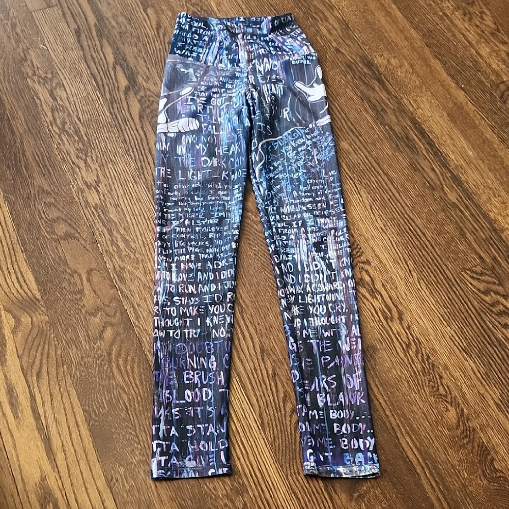 Roga Wear Yoga Pants Stylish Blue Graphic Leggings